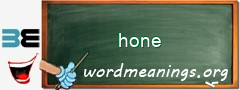 WordMeaning blackboard for hone